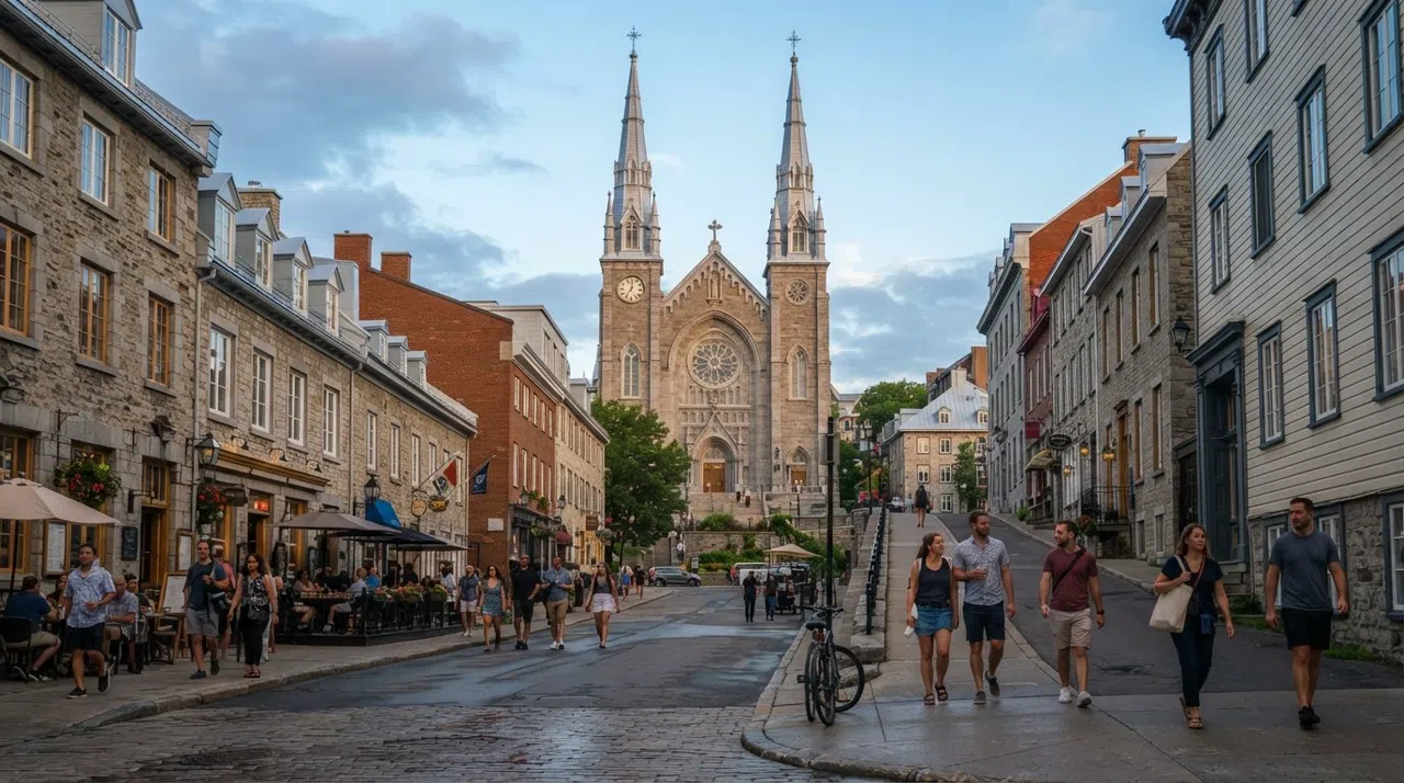 Saint-Jean-Baptiste, Québec City: der Hügel direkt vor den Mauern